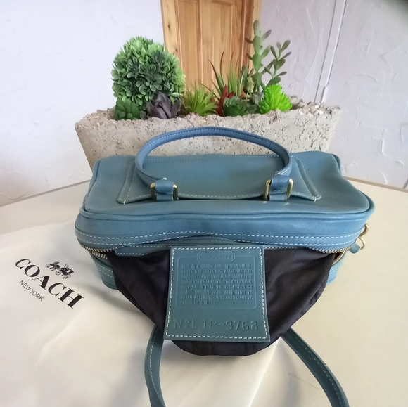 COACH VINTAGE LIGHT BLUE SM PENELOPE DOCTOR SATCHEL TOTE BAG PURSE 9768 RARE - Picture 8 of 11